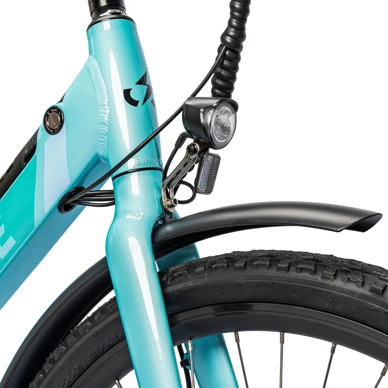 Ampere Deluxe Step Through 26 Inch Wheel Electric Bike Blue-9